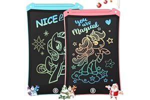 cimetech Toys for Ages 2-4, LCD Writing Tablet for Kids 2 Pack, 10 Inch Coloring Books Drawing Pad, Travel Essentials Airplane Toys Road Trip Activities, No Mess Coloring Books for Toddlers 1-3