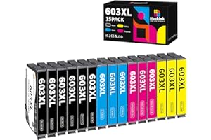 Hookink 603XL Compatibili per Cartucce Epson 603 XL per Expression Home XP-2100 XP-2150 XP-2155 XP-3100 XP-3150 XP-3155 XP-4150 Workforce WF-2810 WF-2820 WF-2830 (6 Nero 3 Ciano 3 Magenta 3 Giallo)