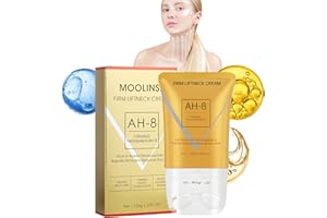 ALIIP Crema Reafirmante para Cuello con Rodillo, 120g AH-8 Firming Neck Cream, Crema Cuello y Escote Reafirmante Antiarrugas, Roll On Creams con 3D Rodillos de Masaje, Hidratación y Reduce Arrugas