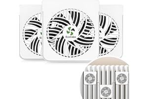 ecoCalm Radiator Fan for Cast Iron Radiators, 3 Heater Fans with Heating Thermostat and Strong Magnet, Heating Fan Increases Heating Efficiency and Saves Heating Costs