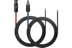 WANGLAISM Solarkabel 4mm², Solarkabel Verlängerung 1/2/3/5/10M, Solarkabel Verlängerungskabel(Schwarz) (10M)