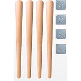 turanahşap(301) turanahşap Ahşap Konik Masa Ayağı 4'l&uuml; Set/Uzunluk: 75 Cm - &Ccedil;ap: 5.5 Cm/Aparatı Ile Birlikte G&ouml;nderim Ahşap