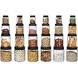 Cello Checkers Pet Plastic Airtight Canister Set | Food grade and BPA free canisters | Durable & Shatterproof Body |Air tight