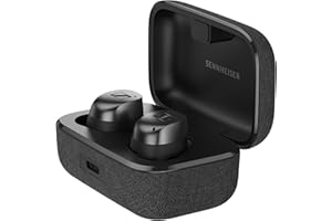 Sennheiser MOMENTUM True Wireless 4, kabellose Bluetooth Kopfhörer, Bluetooth 5.4, Noise Cancelling, komfortables Design, 30 Stunden Akkulaufzeit, adaptives ANC, LE Audio, Auracast, Schwarz Graphite