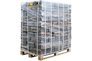 JSM-Brennholz Eichenholzbriketts Pini&Kay - 1 Palette 480 kg / 720 kg - für Kamin, Ofen, Grill, Smoker - 1 Brikett ca.31x5 cm (720 kg)