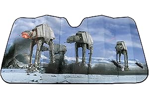 Plasticolor 003724R01 Star Wars Hoth Scene Accordion Style Front Windshield Sunshade, 58"x27"