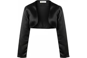 Bolerose Les Filles Satin Manches-Longues Boléro Enfants Enfants Boléro en Maille