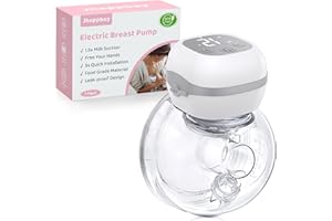 Jheppbay Electric Breast Pump Hands Free - Wearable Leak-Proof Breast Pump Electrical, 12 Levels 3 Modes, 5s Quick Installation, Painless Low Noise, BPA Free