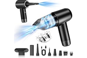 Verdantree Aspirateur Voiture 15000PA, 3 in 1 Portable Mini Aspirateur a Main avec Filtre HEPA, Brushless Aspirateur Voiture sans Fil Puissant avec Deux Options d'aspiration, pour la Voiture, Maison