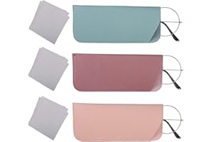 LAEEYIN Lot de 3 étuis à lunettes doux Cortex