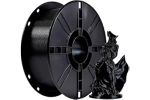 iBOSS Filament PETG 1,75 mm, twarde i trwałe materiały eksploatacyjne do drukarek 3D, szpula 1 kg (2,2 funta), dokładność wymiarowa +/- 0,02 mm, pasuje do większości drukarek FDM, PETG, czarny