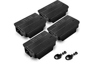 4X Ratten Köderbox I sicher für Kind und Tier I effektive Köderboxen für Rattengift I Köderstation für innen und außen I Rattenköderbox I Rattenbox