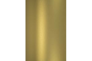 Netuno 10x papel nacarado color oro real DIN A5 148x210mm 120g Majestic Real Gold papel con efecto perla de doble cara metalizado para invitaciones scrapbooking manualidad tarjeta boda bautizo Navidad