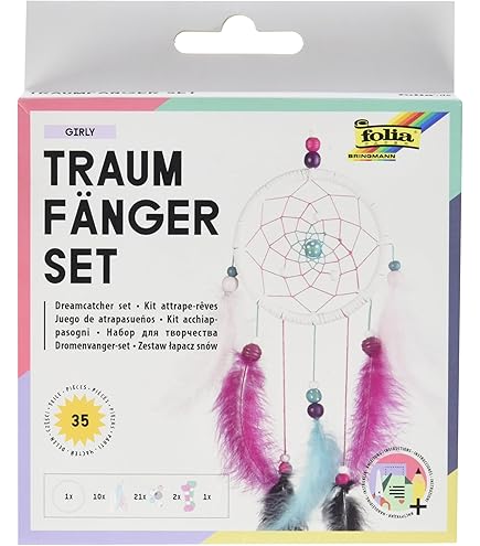 Rayher 66048000 Kit Pour Capteur De Rêves, Multicolore Pastel, 1 Set