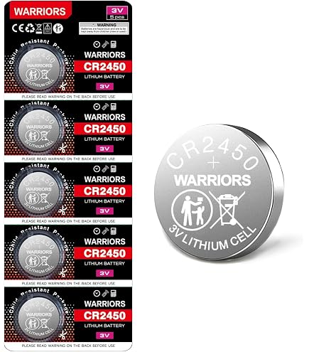 Pack De 5 Piles Bouton Lithium CR2450 Camelion - Haute Densité, Longue Durée (environ 10 Ans) - Pour Montres, Appareils électroniques - 7