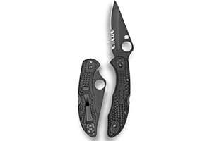 Spyderco SC11PSBBK, Coltello Tascabile Unisex – Adulto, Nero, Taglia Unica