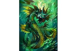DAERLE 5D Diamond Pintura de Diamantes, Dragon 5D Diamond Painting Kit Punto de Cruz Diamante Strass Bordado Manualidades Decoración de Pared del Hogar 30×40cm