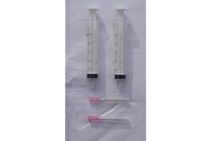 HANDSCARTRIDGES 10Ml Syringes + Blunt Nozzles (Nozzles) For Refilling Your Ciss Ink Systems 4 Pack (2 Syringes & 2 Nozzles)
