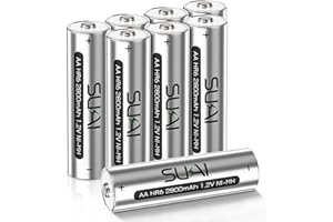 SUKAI AA Rechargeable Batteries 2800mAh Ni-MH 1.2V Pre-Charged 8 Pack