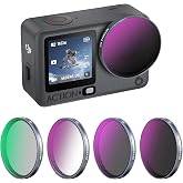 REYGEAK Filter Set for Osmo Action 6 dji, 4 Pieces CPL ND8 ND16 ND32, HD Multi-Coated Optical Glass, Neutral Density Polarizi