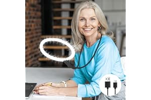 NTRJTRSS Lente D'ingrandimento a Mani Libere con Luce, 36 LED Grandi Lente D'Ingrandimento con Luce USB Ricaricabile Lente d'ingrandimento da Lettura con Collo di Cigno per Anziani, Cucito