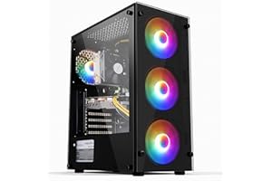 Provonto PC Gamer 12 Cœurs [Intel Xeon E5-2650 v4 | AMD Radeon RX 580 8Go | 16 Go RAM | 1 to SSD] Windows Desktop Gaming Ordinateur de Bureau Tour Complet Fixe Pas Cher Jeux Unité Centrale