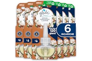 Glade Elektryczny odświeżacz powietrza z olejkami eterycznymi, zapachem jaśminowym i sandałowym z Bali, 6 wkładów