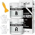 Epoxy Pool Putty - 2 in 1 Underwater or Above Repair Putty for Fixing Leaks, Cracks, Repairing, Filling, Sculpting - 2 Part Epoxy Glue for Metal, Tile, Concrete, Ceramics (Grey) - 16oz