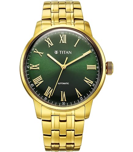 Xylys Quartz Analog with Date Green Dial Golden Stainless Steel