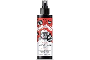 BUGALUGS Cat Wound & Skin Antiseptic spray 200ml - Antibacterial, Antiviral, Antifungal spray for itchy cat skin relief - Hypochlorous acid essential first aid kit for Cats and Pets
