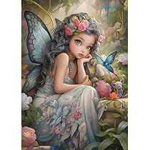 Diamond Painting 'Wasser-Fee' – 30 X 40 Cm, 5D Runde Strasssteine, DIY Set Für Erwachsene & Kinder