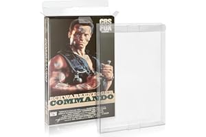 TUTATA VHS Cover Storage Case, Clear VHS Cassette Display Case Container - 10 Packs