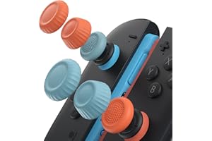 JSAUX Uchwyty na kciuki do Nintendo Switch 2 (ulepszone antypoślizgowe z 2025), nakładki na kciuki, ergonomiczna konstrukcja, ulepszony uchwyt do gier, wygodne i trwałe, pokrowiec na drążek Joycon