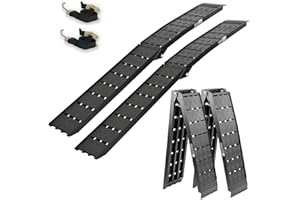 ‎TRUTZHOLM TRUTZHOLM 2 x Auffahrrampe 226 x 28,5 cm Traglast 1360 kg Alu klappbar geriffelt schwarz Motorradrampe Quadrampe