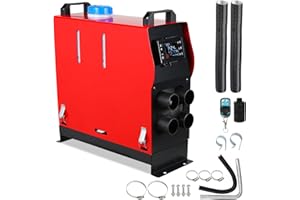 Sonnewelt Nagrzewnica postojowa na olej napędowy, 12 V, 5 kW, nagrzewnica powietrza na olej napędowy, nagrzewnica powietrza LCD, do samochodów kempingowych, łodzi, samochodów ciężarowych, autobusów