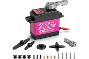 KOLRID RC Servo 25kg Digital Lenkservo Wasserdicht Servo High Torque Digitale Servo Modellbau Metallgetriebe Servomotor 180° Servos DS3225 für RC Auto Car Roboter 1/10 1/8