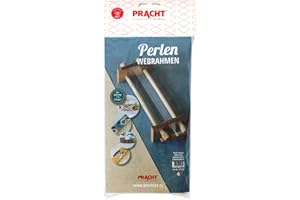 Pracht Creatives Hobby 3331-035 Perlenwebrahmen aus Holz, zum Perlenfädeln, zerlegt, mit Anleitung, zum Weben von Freundschaftsbändern und Armbändern