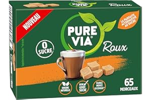 Pure Via Cubes Morceaux Roux Alternative Naturelle au Sucre Roux, 130 g