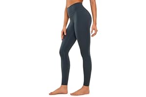 CRZ YOGA Donna Vita Alta Yoga Fitness Spandex Palestra Pantaloni Sportivi 7/8 Leggins con Tasche - 64cm/71cm