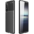 for Sony Xperia 1 III Carbon Fiber Texture Shockproof TPU Case