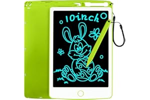 Richgv Tableta de Escritura LCD 10 Pulgadas, Pizarra Infantil, Educativos Juguetes Regalo Niña Niño de 2 3 4 5 6 Años Niños(Verde)