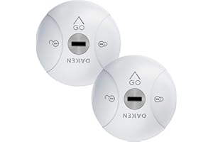 DAKEN Saturn GO - Cerraduras fijas para vehículos comerciales, bloqueo manual, zamak (Doble, Blanco)