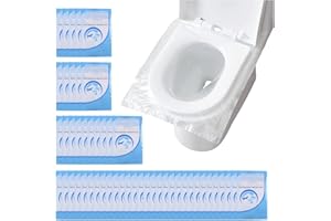 YSDYY 50 sztuk wodoodpornych pokrowców na deskę sedesową, pojedynczo zapakowane, antybakteryjne pokrowce na deskę sedesową z tworzywa sztucznego