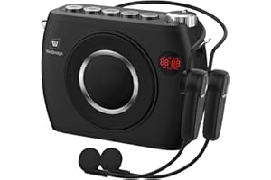 RESPONSEBRIDGE 25W Wireless Voice Amplifier with Two Bluetooth Headset Microphones, High Capacity 8000mAh|Record, Portable Pa System Bluetooth Speaker and Microphone, Megaphone with Mic for Teachers S96