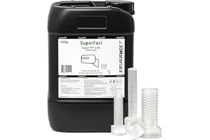 SuperPP Robustes 3D-Druckerharz, schnellster 1,4 GPa 50 µm-Druck in 1,3 Sekunden, Hergestellt in Korea von 3DMaterials (5000g, Transparent)