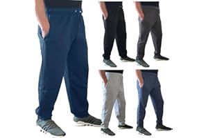 TOP DEMAND New Mens Fleece Tracksuit Jogging Pocket Casual Running Bottoms Joggers Gym Track Warm Trousers Pants