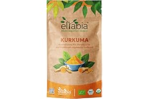 ELTABIA Bio Kurkuma Pulver 200g | Curcuma gemahlen in Rohkostqualität | Premium Kurkumapulver ideal für Goldene Milch | Reich an Kurkumin | 100% rein ohne Zusätze