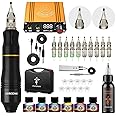 Phoenixy Tattoo Kit, Tattoo Gun Machine Kit Rotary Tattoos Pen Switch Power Supply 10 Cartridge Needles 7 Colours Permanent Tattoos Ink Tattoo Gun Kits for Beginners (PH-01)