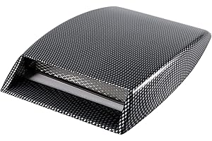 BILINLI Luftstrom-Einlassabdeckung, Universal Auto Dekorative Luftstrom-Einlassschaufel Motorhaube Entlüftungsaufkleber Abdeckung Haube(Schwarz B.)