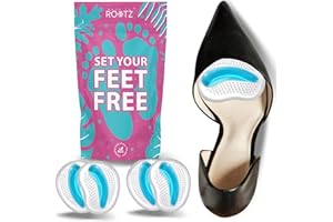 ‎BACK TO ROOTZ ROOTZ Vorfußpolster mit Extra Dicker Gel-Polsterung (70% mehr) – 2 Paar Ballenpolster gegen Fußballenschmerzen & Metatarsalgie für hohe Absätze